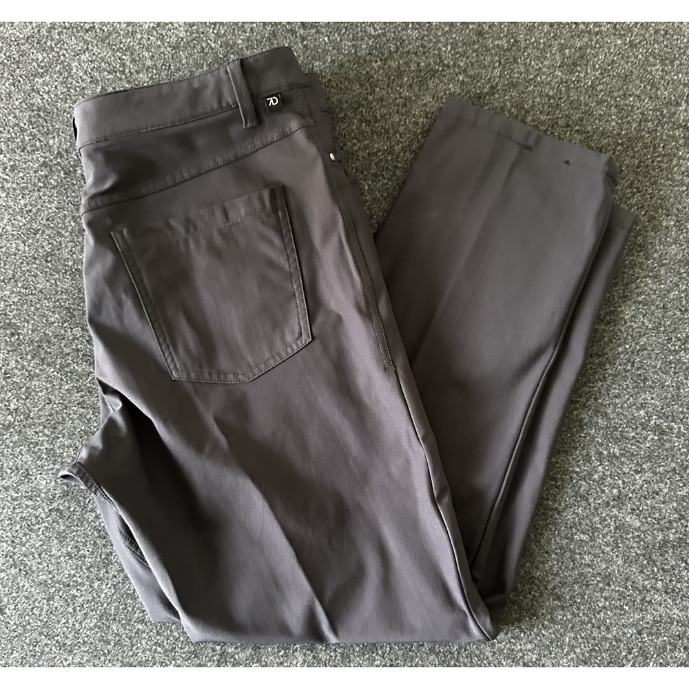 7 Diamonds Clifton Slim Fit Pants Mens 34x30 Gray Straight Leg Soft Cotton Blend